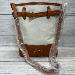 Tan and Cream Women's Bag